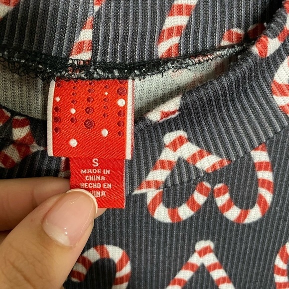 Candy Cane Print Dress - Picture 3 of 4